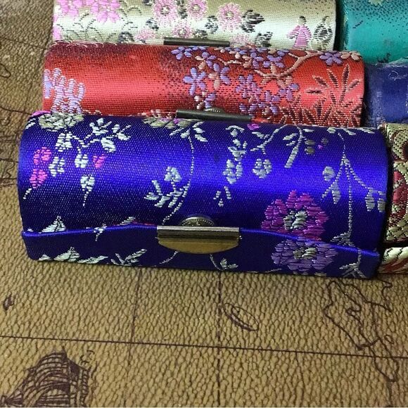 Vintage lipstick cases with mirror From the orient blue one heavily used 6ea - Picture 7 of 13